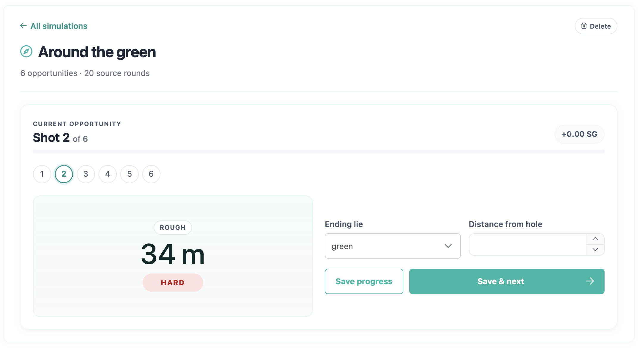 Parfect Performance round simulation.